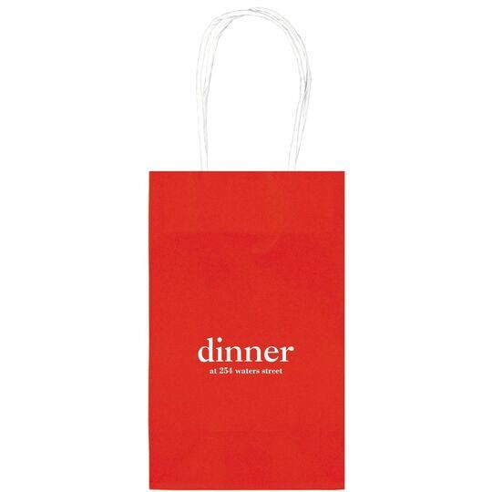 Big Word Dinner Medium Twisted Handled Bags